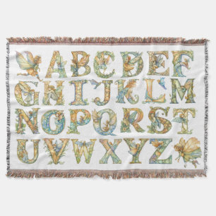 Fairy Alphabet in Whimsical Watercolor Decke