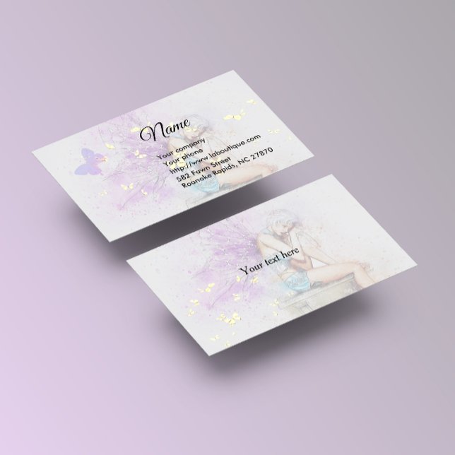Fairy and Butterfly 2 Visitenkarte (Von Creator hochgeladen)
