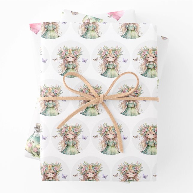 Fairy and Butterfly Gift Wrap Geschenkpapier Set (Von Creator hochgeladen)