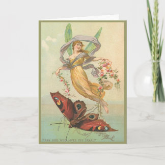 Fairy and Butterfly in Sky Greeting Card Karte