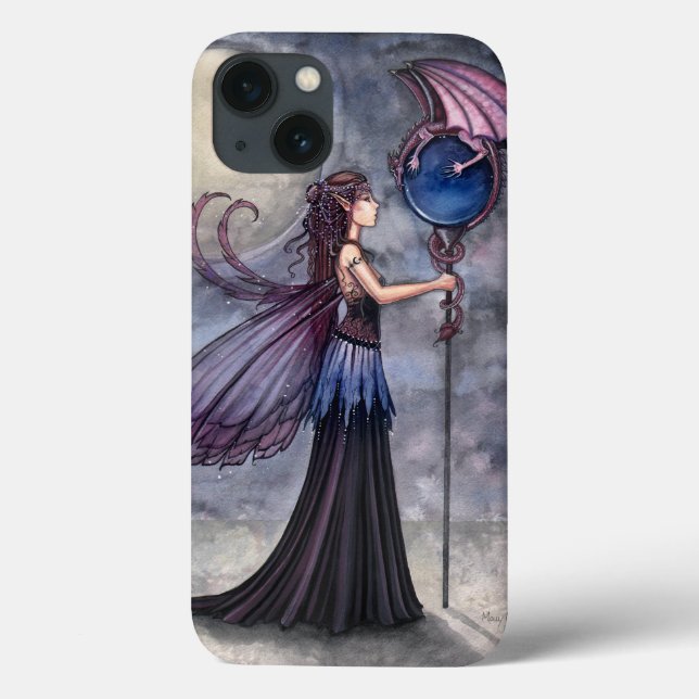 Fairy and Dragon Fantasy Art Case-Mate iPhone Hülle (Rückseite)
