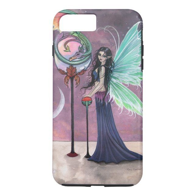 Fairy and Dragon Fantasy Art Case-Mate iPhone Hülle (Rückseite)