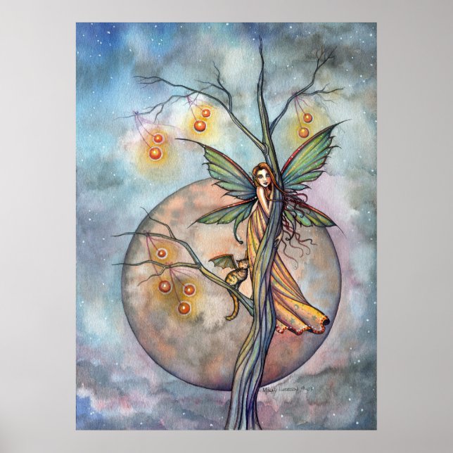 Fairy and Fairy Cat Poster Print by Molly Harrison (Vorne)