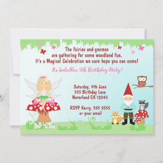 Fairy and Gnome Woodland Party | EINLADUNG