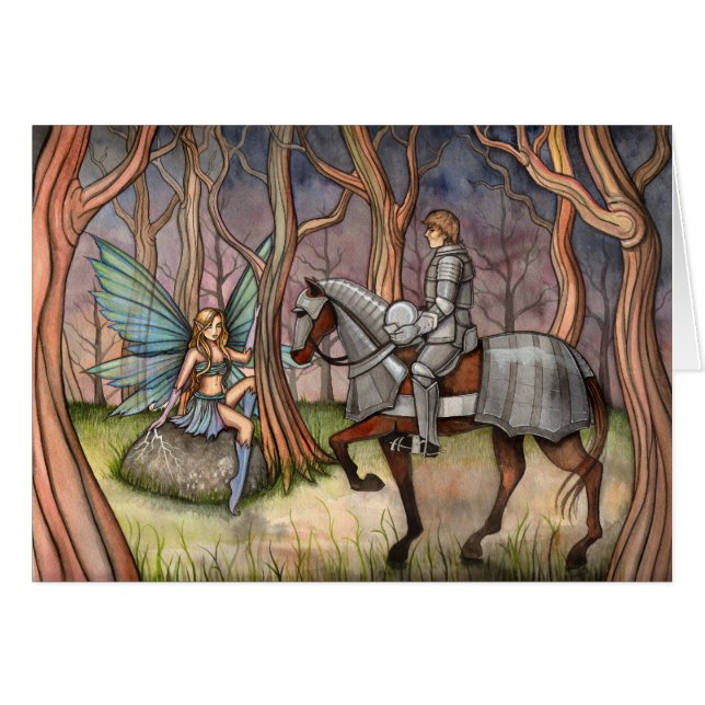 Fairy and Knight Card by Molly Harrison (Vorderseite (Horizontal))