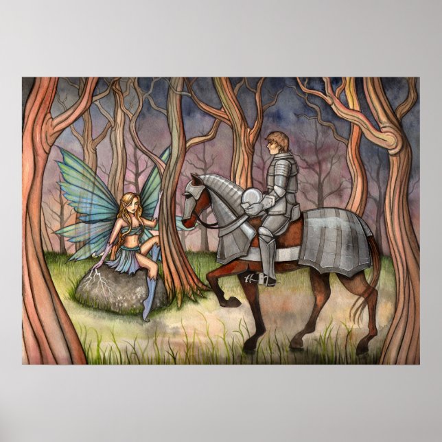Fairy and Knight Poster von Molly Harrison (Vorne)