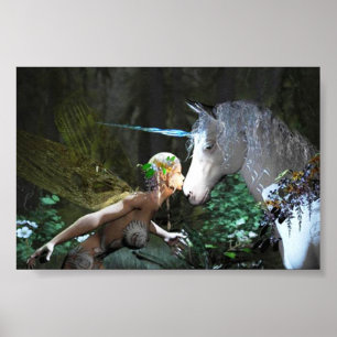 Fairy and Unicorn Fantasy Poster AS LOW AS 10.90