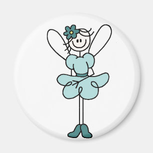 Fairy Angel im Aquamarinen Magnet