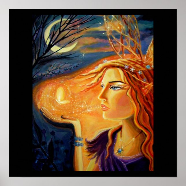 Fairy Art Print - Geist des Waldes Poster (Vorne)