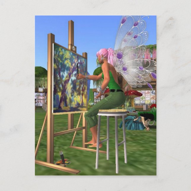 Fairy Artist Postkarte (Vorderseite)