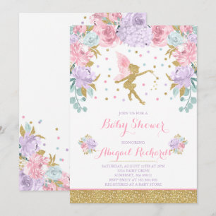 Fairy Baby Dusche Einladung Blumendusche
