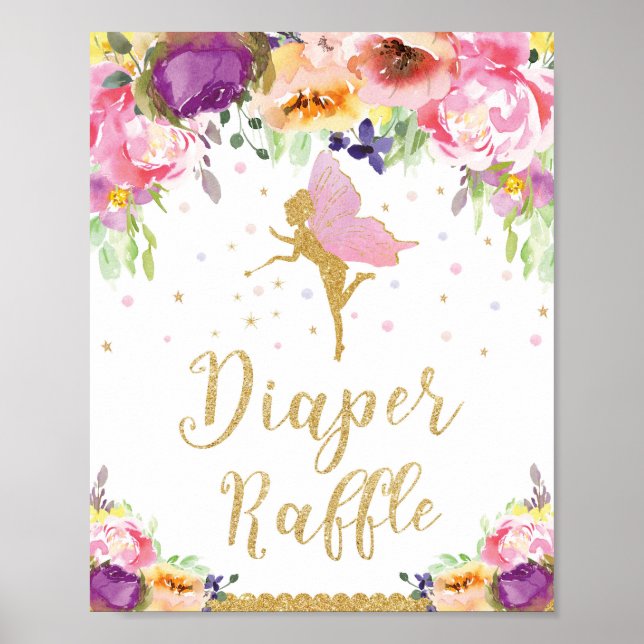 Fairy Baby Duwer Diaper Raffle Baby Girl Poster (Vorne)