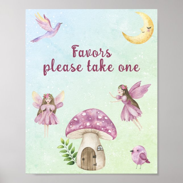 Fairy baby shower Favors Poster (Vorne)
