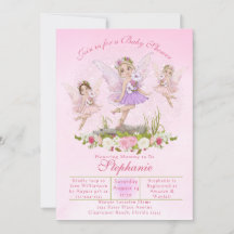 Fairy Baby Shower Pink Illustrationen