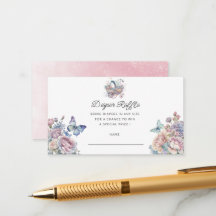 Fairy Baby Stroller Diaper Raffle Ticket