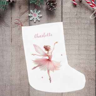Fairy ballerina weißer rosa Mädchenname Kleiner Weihnachtsstrumpf