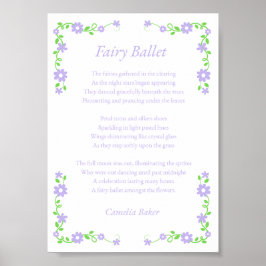 Fairy Ballet Poem Print Poster