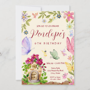 Fairy Birthday Einladung