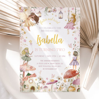 FAIRY Birthday Einladung Fee Garden Geburtstag