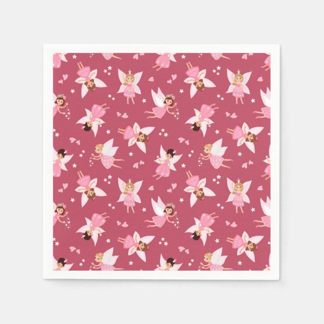 Fairy Birthday Party Serviette (Vorderseite)