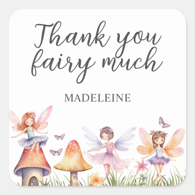 Fairy Birthday Vielen Dank, Sticker (Vorderseite)