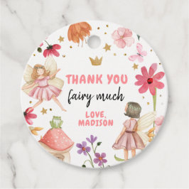 Fairy Birthday Vielen Dank Tag Forest Girl Pink Geschenkanhänger