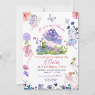 Fairy Birthday Whimsical Einladung