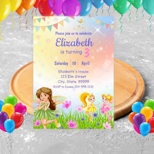 Fairy Birthday Whimsical Princess Girl Einladung