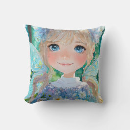 Fairy Blue Farben Kunst Wanddekoration Kissen