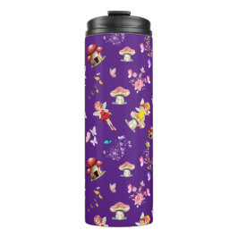 Fairy Blume Butterfly Pilz Lila Themed Thermosbecher