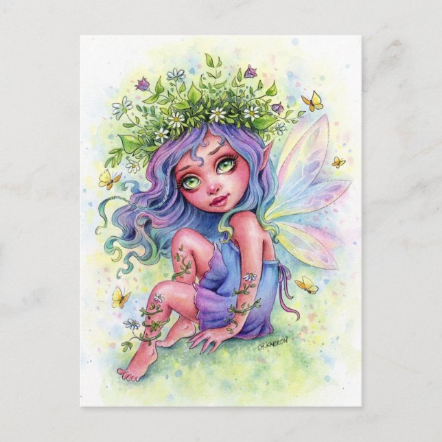 Fairy Blume Crown Postcard Postkarte (Vorderseite)