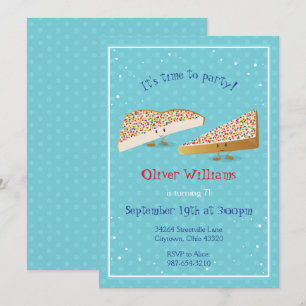 Fairy Bread-Zeichen Einladung zum Geburtstag