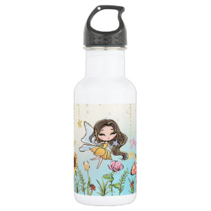 Fairy Brown Hair Girl Individuelle Name Kinder Kle Edelstahlflasche