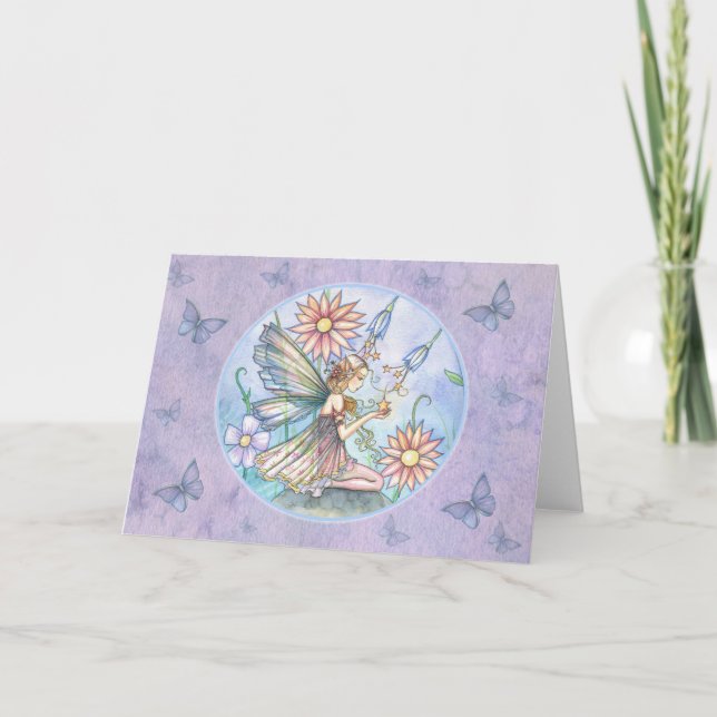 Fairy Butterfly Blank Card von Molly Harrison Karte (Vorderseite)
