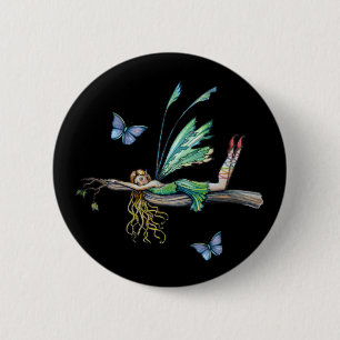 Fairy Butterfly Button, Button von Molly Harrison