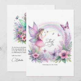 Fairy Butterfly Garden Flutter Liebe Baby Dusche Dankeskarte