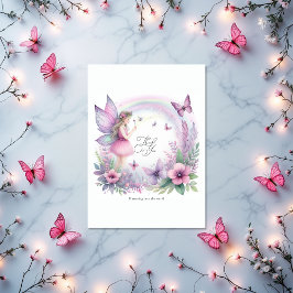 Fairy Butterfly Garden Flutter Liebe Baby Dusche Dankeskarte