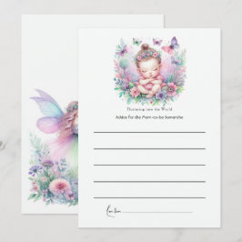 Fairy & Butterfly Garden Flutter Liebe Babydusche Hinweiskarte
