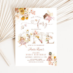 Fairy Butterfly Magische Wildblume 1. Geburtstag Einladung