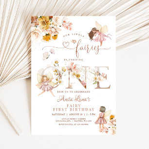 Fairy Butterfly Magische Wildblume 1. Geburtstag Einladung