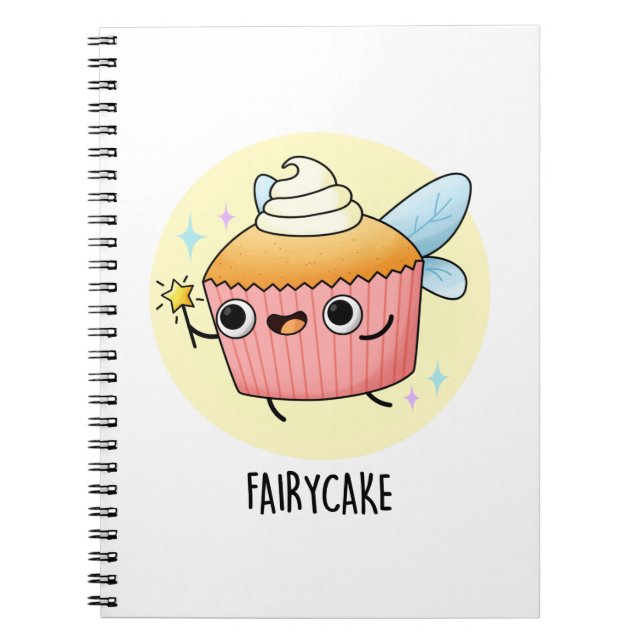 Fairy Cake Funny Cupcake Puff Notizblock (Vorderseite)