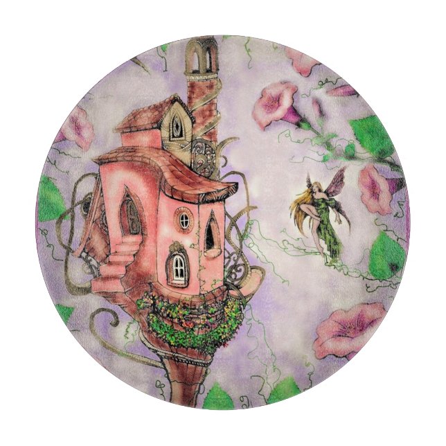 Fairy Castle mit Hummingbird Schneidebrett (Vorderseite)