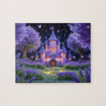 Fairy Castle Puzzle<br><div class="desc">Puzzle eines Märchenschlosses, versteckt in einer Dimension von Lavendel und Magie. Leuchtende Schmetterlinge flattern herum und gelbe, funkelnde Lichter tanzen zwischen Bäumen und Gras. Von diesem Ort aus entspringt der Zauber der Kindheit und Unschuld, denn es ist ein Land der Illusion und des Glaubens. Hier können Träume wahr werden und...</div>