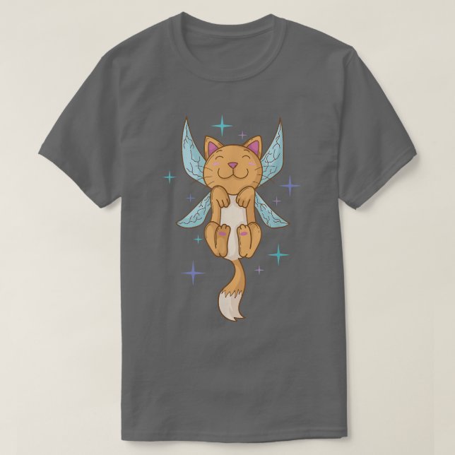 Fairy Cat with Wings  T-Shirt (Design vorne)