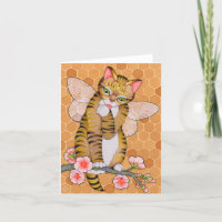 Fairy Cats Affirmation niedliche Cat Fee TABBY Kar