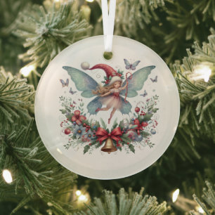 Fairy Christmas Butterfly Ornament Aus Glas