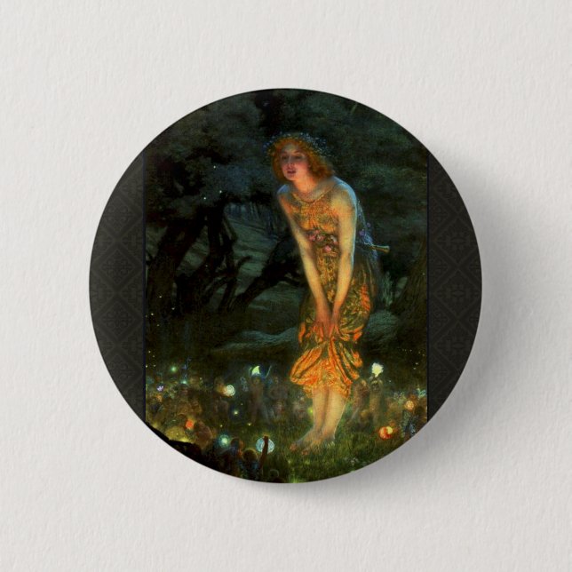 Fairy Circle Fairies Midsommer Eve Button (Vorderseite)