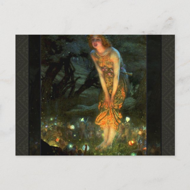 Fairy Circle Fairies Midsommer Eve Postkarte (Vorderseite)
