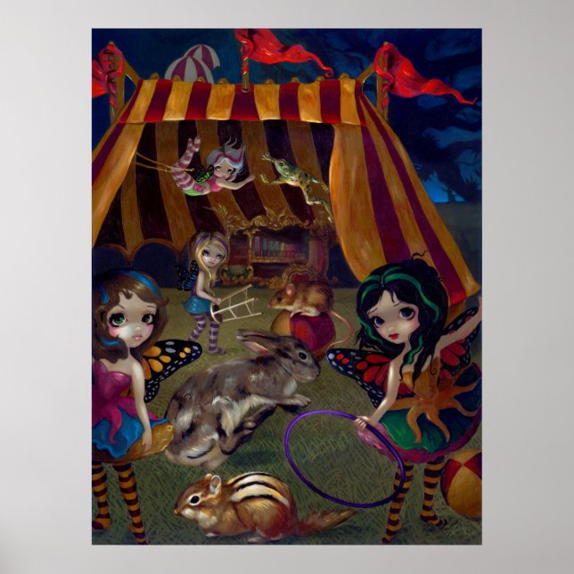 Fairy Circus ART PRINT Fantasy Fee Karneval Poster (Vorne)