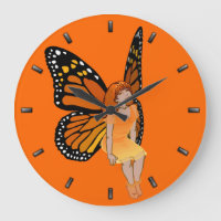 Fairy Clock Butterfly Feen Wall Clock Märchen Kuns